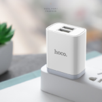 Cargador Doble Type-C Carga Rapida 2.1A Hoco