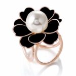 Accesorio de Bufanda Flor Negra