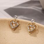 Aretes de Corazón Dorado y Plateado