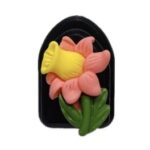 Gancho Plastico Para Automovil Flor Rosa Amarilla 4441442344012