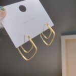 Aretes Rombo Dorados Fino