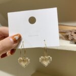 Aretes de Corazón Perlado