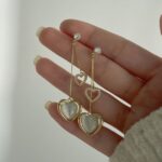 Aretes de Corazón Largos