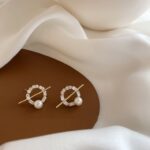 Aretes Circularos con raya dorada 4849128939807