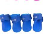 Zapatos Para Mascotas Hule Azul L
