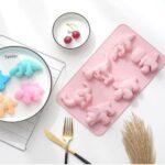 Molde De Silicon Para Hornear 6 Dinosaurios