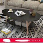 Mesa De Centro Negro 90X50Cm