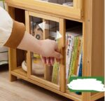 Mesa Auxiliar De Madera Puerta Corrediza Con Gaveta Marron - Image 2