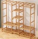 Ropero De Bamboo Con Cobertor De Tela Azul 140Cm - Image 4