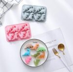 Molde De Silicon Para Hornear 8 Dinosaurios