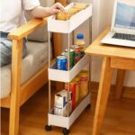 Estante Bajo Con Ruedas Blanco Plastico 3 Niveles 64*22*40Cm De Plastico 4613862913525 - Image 2