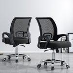 Silla De Oficina De Tela Neta Esponja De Color Negro: Negro De Tela De Malla De Acero Inoxidable 4652159060286