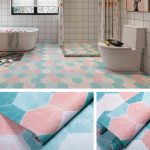 Papel Adhesivo 60*100 Cm Turquesa Y Rosada De Papel Pvc 4839259256019