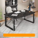 Escritorio Negro Melamina Metalica 120*60*70Cm De Anoxidables De Melamina 4853360841091