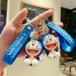 Llavero De Gato Tintineo Azul De Acero 4910757928968