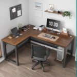 Mesa Escritorio Combination Izquierda Marron 120*100 Cm De Melamina, Acero Inoxidable 4919670676050