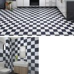 Papel Adhesivo 60*100 Cm Negro + Blanco Cuadrada De Papel Pvc 4942766383811