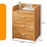 Mesa Noche Blanco Melamina 3 Niveles 33*26*48Cm De Melamina 5070432307495 - Image 3