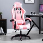 Silla Gamer Recostable Ergonomico Cuerina Rosado De Cuerna Acero 5097021630405