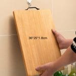 Tabla de picar rectangular pequeña bambu 36x25x1.8cm