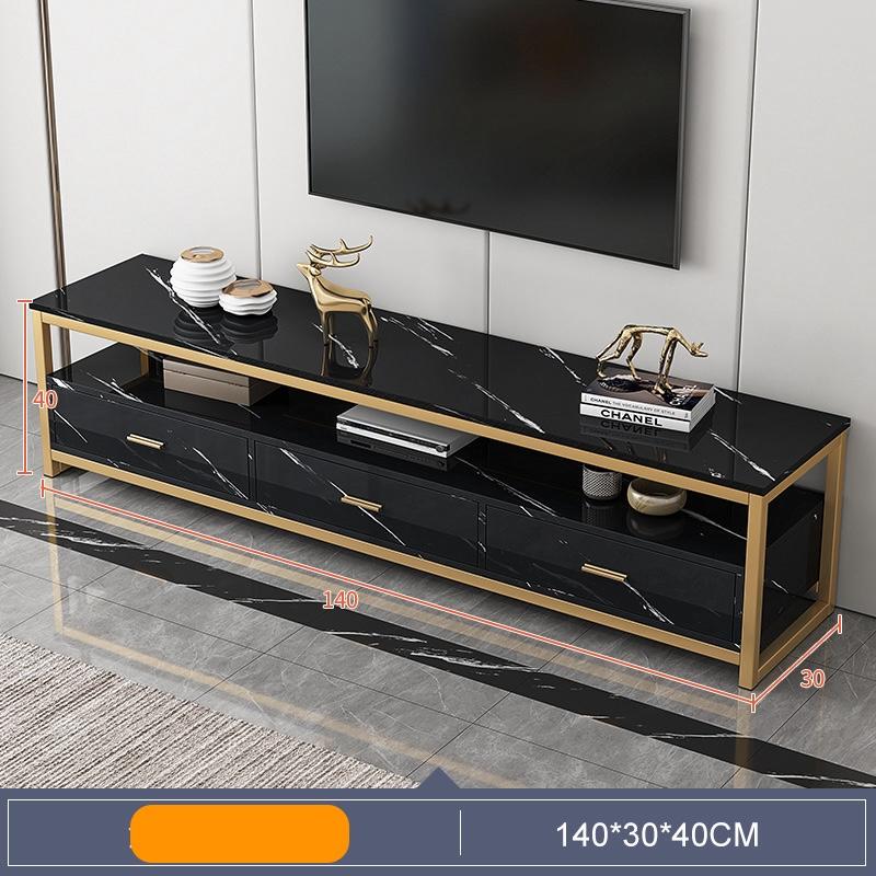4551485272768-1 Mesa de TV de lujo imitacion marmol madera y metal 140x30x40 - Image 1
