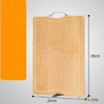 Tabla de picar rectangular gruesa bambu 38x26x2.2cm