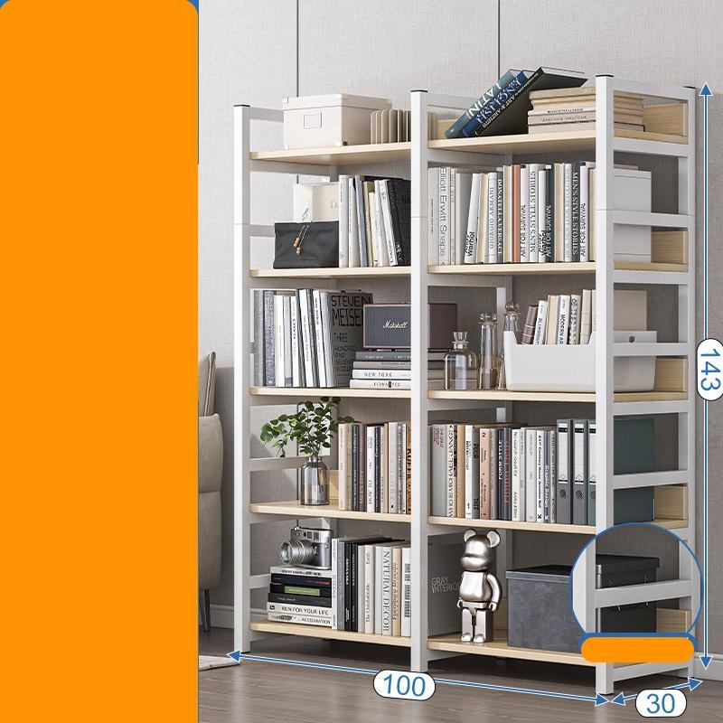 5106899379734-1 Estante (librero) hierro y madera 5 niveles balnco 100x30x143cm - Image 1