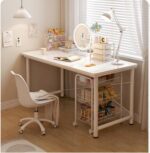 Mesa escritorio con carrito de almacenamiento blanco  120x60x74cm - Image 2