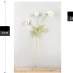 Flor de mesa de boda 4 amapolas plantadas blanco