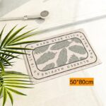 Alfombra baño rectangular hojas 50x80cm