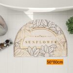 Alfombra baño media luna sunflower 50x80cm