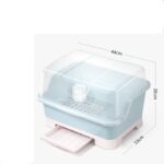 Escurridor de platos pequeño celeste 44x28x33cm