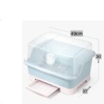 Escurridor de platos grande celeste 49x30x37cm