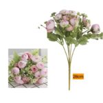 Ramo de 15 rosas rosadas  28cm