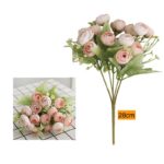 Ramo de 15 rosas color melocotón  28cm