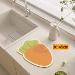Escurridor de vajilla individual absorbente zanaoria 40x50cm