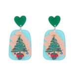 Aretes de Navidad de Corazón y Arbolito