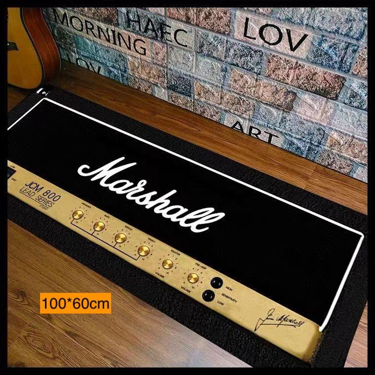 5219993418841-1 Alfombra rectangular poliester marshall negra 160x60cm - Image 1