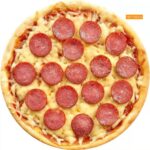 Cobija de franela estilo pizza