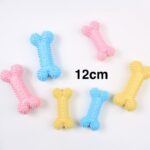 Hueso plástico para mascotas rosada y azul