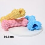 Hueso plástico para mascotas rosada y azul