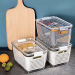 Caja Mantenimiento Para Verduras Blanco De Plástico 18x15x29cm