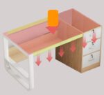 Escritorio Metal Con Melamina 120Cm - Image 2