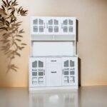 Mueble de cocina Melamina y vidrio 120X40X180Cm