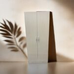 Armario De Dos Puertas Melamina Blanco 80X50X190Cm