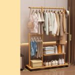 Perchero De Bambú Plegable 100X40X165Cm