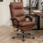 Silla Ejecutiva Cuerina Reposapies Marron  YT-515