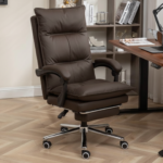 Silla Ejecutiva Cuerina Reposapies Marron  YT-515