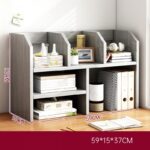 ESTANTE ESCRITORIO MELAMINA GRIS 37X15X59CM