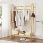 PERCHERO DE BAMBU CAFÉ CLARO 103X39X161CM